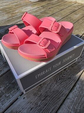 NIB Dansko Double Buckle Platform Slide Sandals size 40